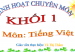 SINH HOẠT CHUYÊN MÔN KHỐI 1 SINH HOẠT CHUYÊN MÔN KHỐI 1