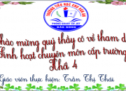 SINH HOẠT CHUYÊN MÔN KHỐI 4 SINH HOẠT CHUYÊN MÔN KHỐI 4