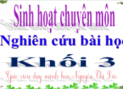 Sinh hoạt chuyên môn tháng 3. Sinh hoạt chuyên môn tháng 3.